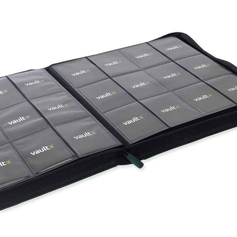 12-Pocket Exo-Tec® Zip Binder - Forest Green