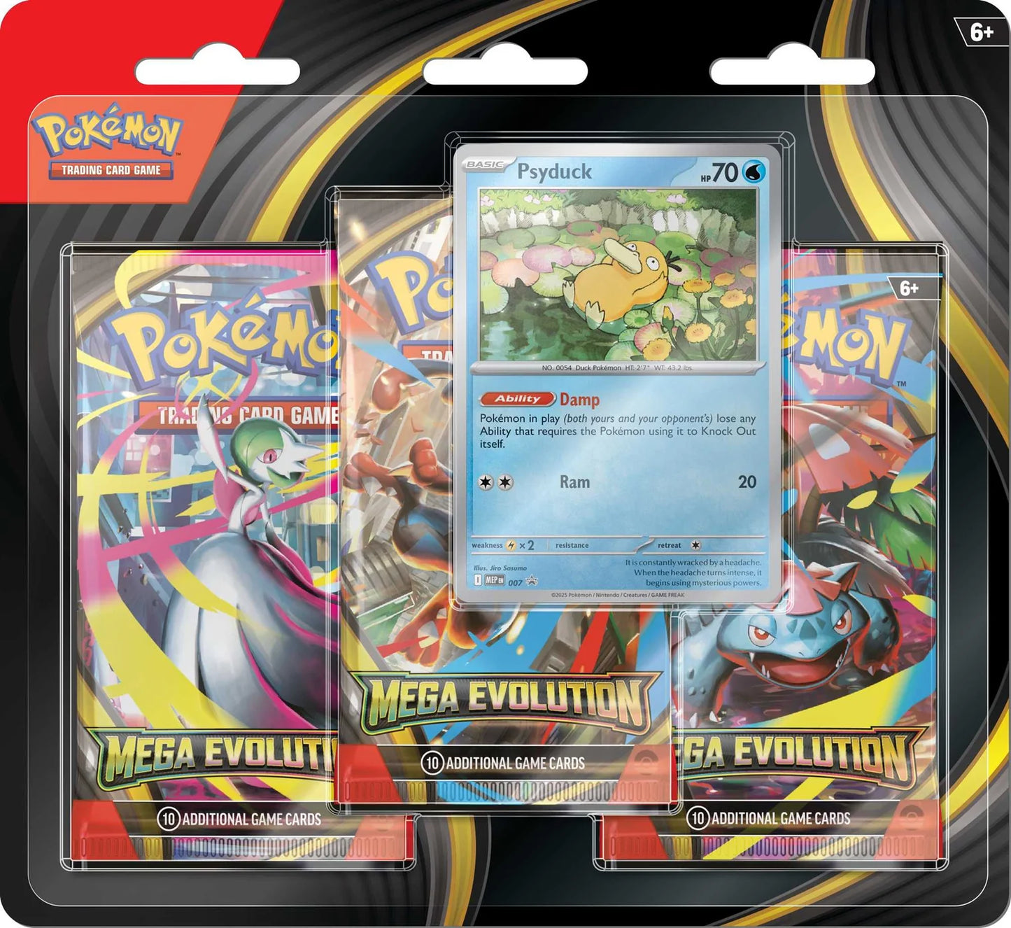 Pokémon TCG: Mega Evolution - 3-pack Psyduck - ESTIMATED RELEASE DATE: 26/09/2025