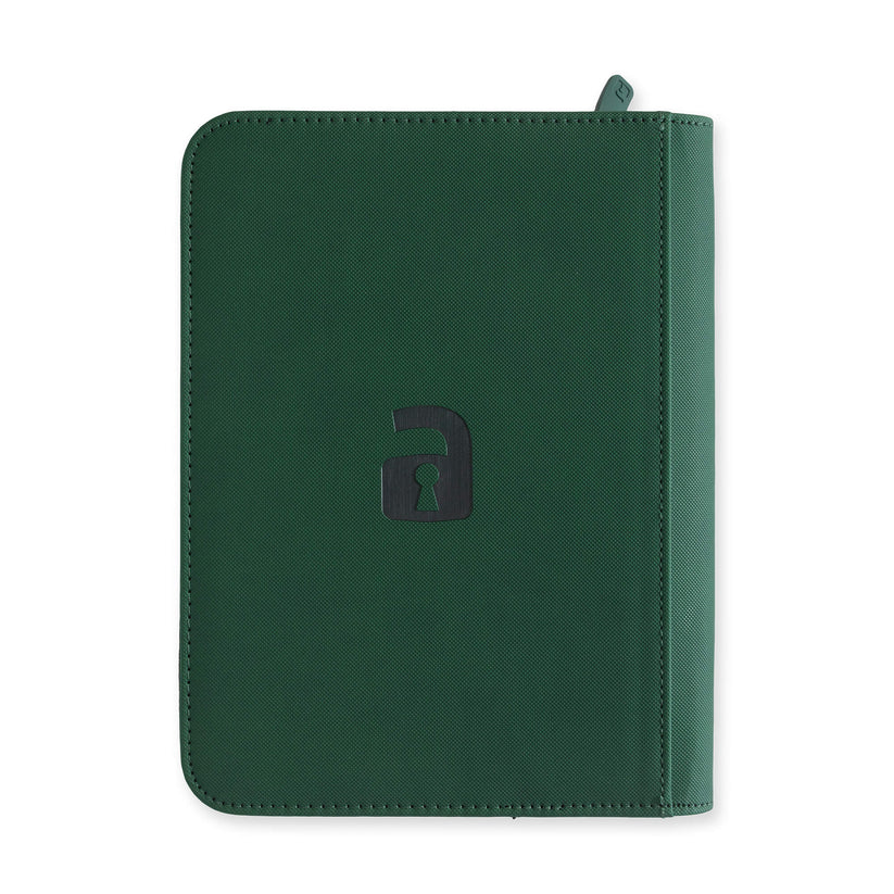 4-Pocket Exo-Tec® Zip Binder- Forest Green