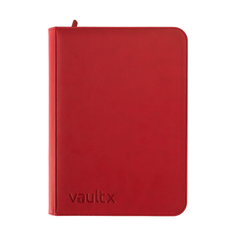 9-Pocket Exo-Tec® Zip Binder - Fire Red