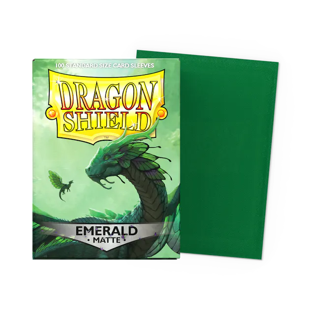 Dragon Shield - Matte Standard Size Sleeves 100pk - Emerald
