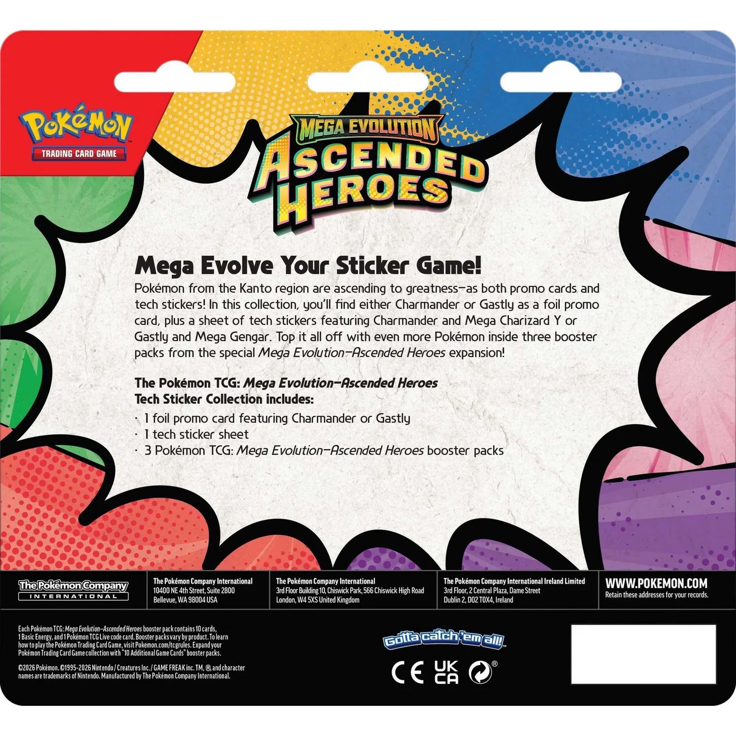 Pokémon TCG: Mega Evolution Ascended Heroes - Tech Sticker Collection - Gastly - Expected 30/01/2026
