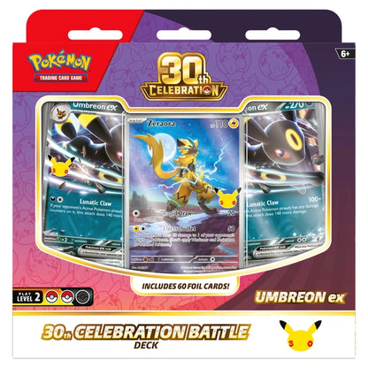 Pokémon TCG: 30th Celebration Battle Deck—Espeon ex and 30th Celebration Battle Deck—Umbreon ex - Expected 30/10/2026