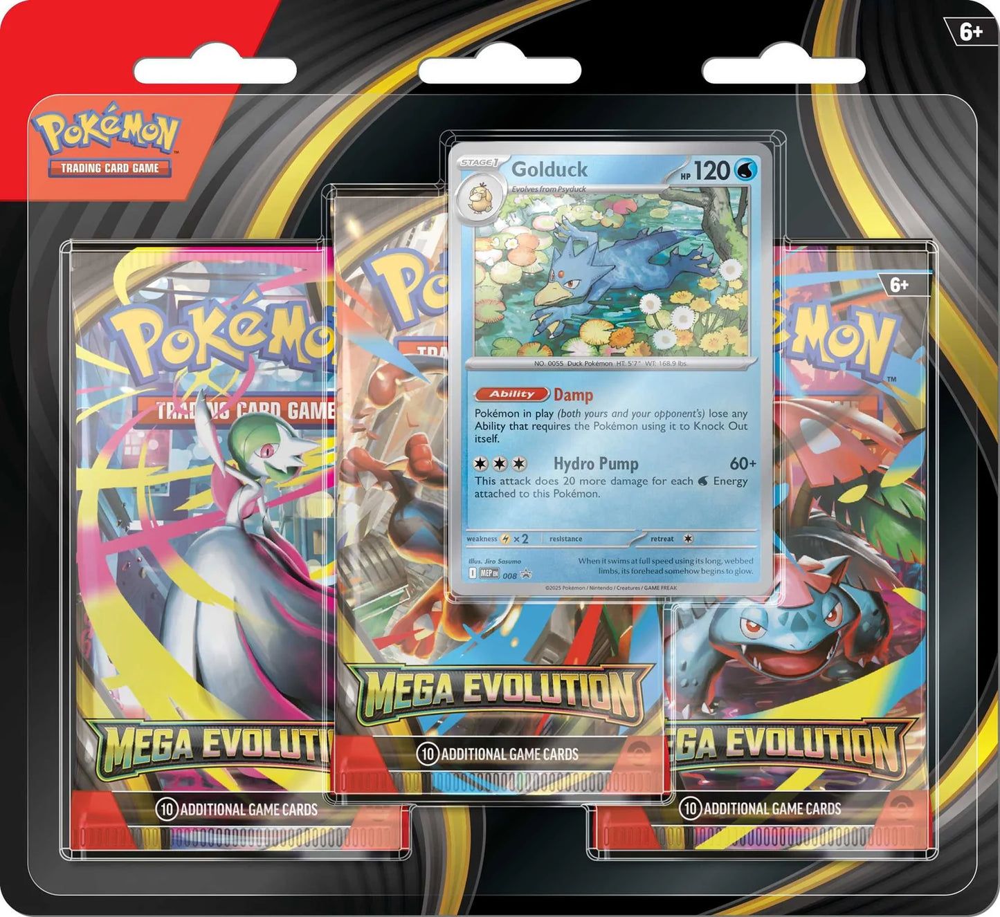 Pokémon TCG: Mega Evolution - 3-pack Golduck - ESTIMATED RELEASE DATE: 26/09/2025