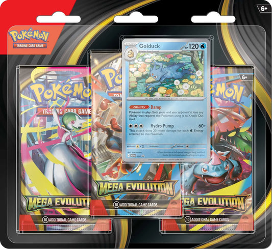 Pokémon TCG: Mega Evolution - 3-pack Golduck - ESTIMATED RELEASE DATE: 26/09/2025