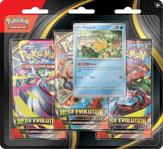 Pokémon TCG: Mega Evolution - 3-pack Psyduck - ESTIMATED RELEASE DATE: 26/09/2025