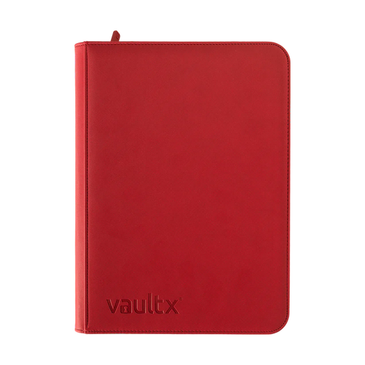 9-Pocket Exo-Tec® Zip Binder - Fire Red