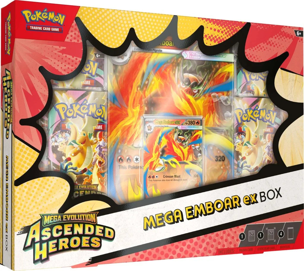 Pokémon TCG: Mega Evolution Ascended Heroes - Mega Emboar ex Box - Expected 24/04/2026