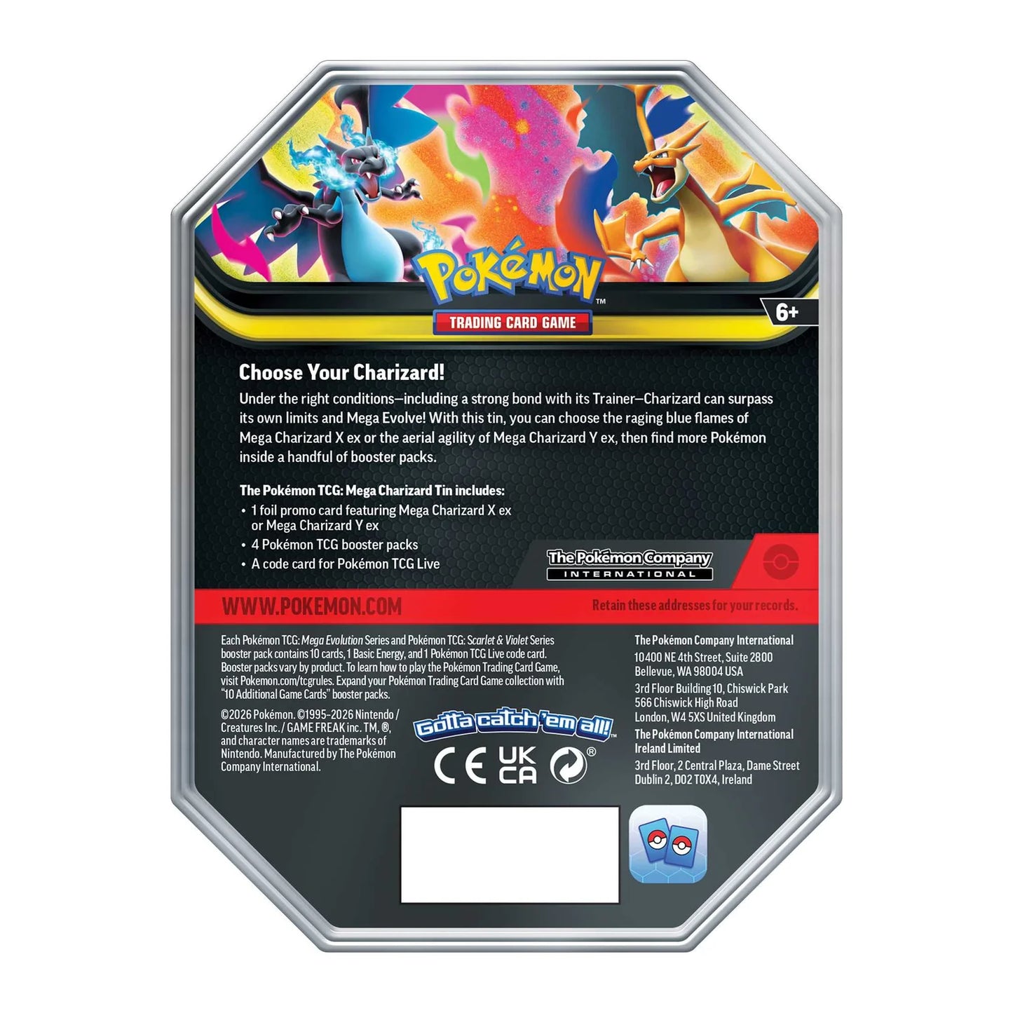 Pokémon TCG: Mega Charizard ex Tin - Expected 20/02/2026