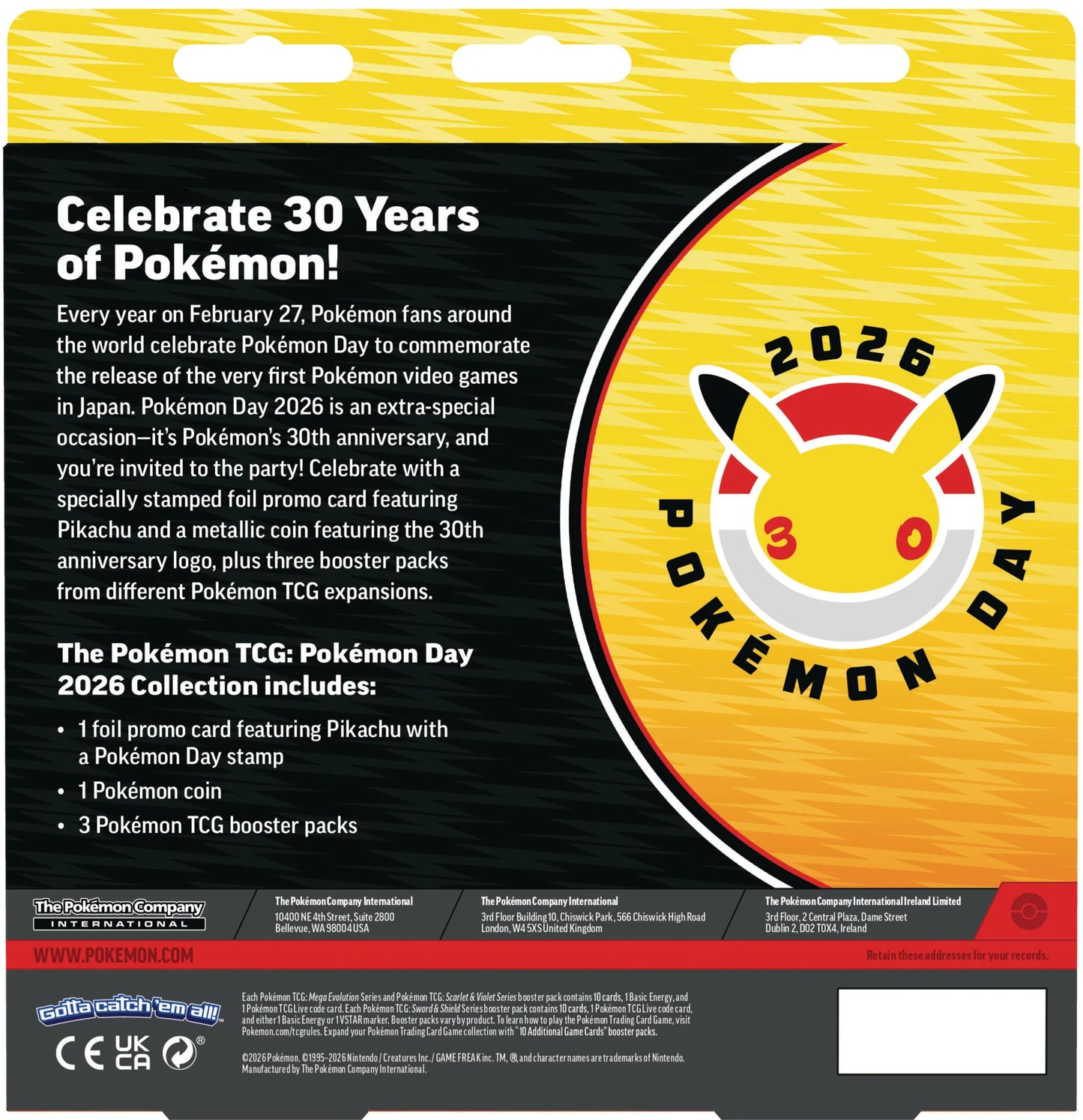 Pokémon TCG: Pokémon Day 2026 Collection - Expected 30/01/2026