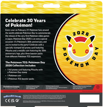 Pokémon TCG: Pokémon Day 2026 Collection - Expected 30/01/2026
