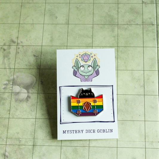 Rainbow Dungeon Meowster Cat Enamel Pin Badge