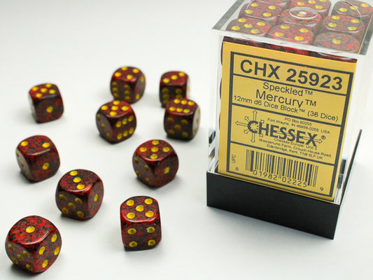 Speckled D6 Set of 36 : Mercury