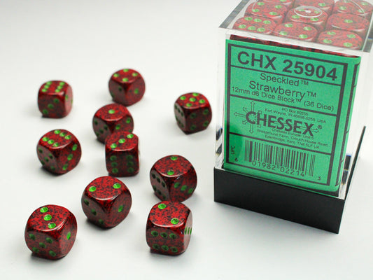 Speckled D6 Set of 36 : Strawberry