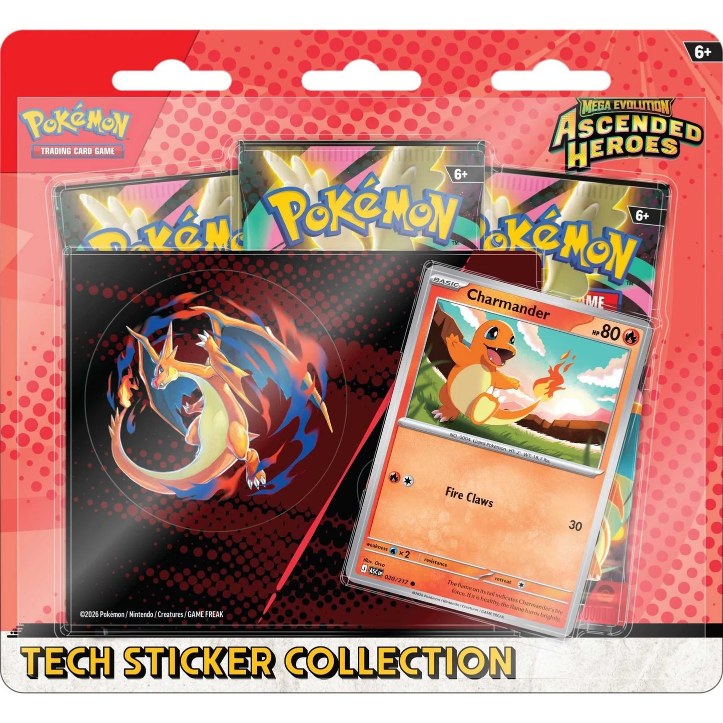 Pokémon TCG: Mega Evolution Ascended Heroes - Tech Sticker Collection - Charmander - Expected 30/01/2026