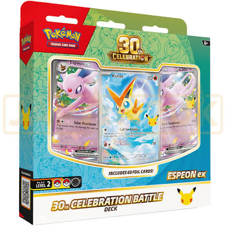 Pokémon TCG: 30th Celebration Battle Deck—Espeon ex and 30th Celebration Battle Deck—Umbreon ex - Expected 30/10/2026